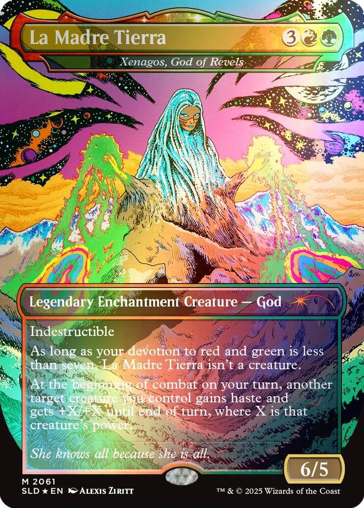 La Madre Tierra - Xenagos, God of Revels [#2061 Rainbow Foil] (SLD-M-FOIL)