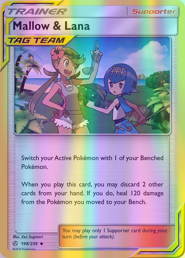Mallow & Lana - 198/236 (CEC) Uncommon - Near Mint Reverse Holofoil