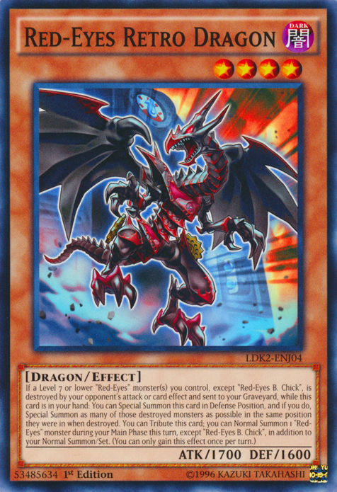 Red-Eyes Retro Dragon (LDK2-ENJ04) Common - Near Mint 1st Edition