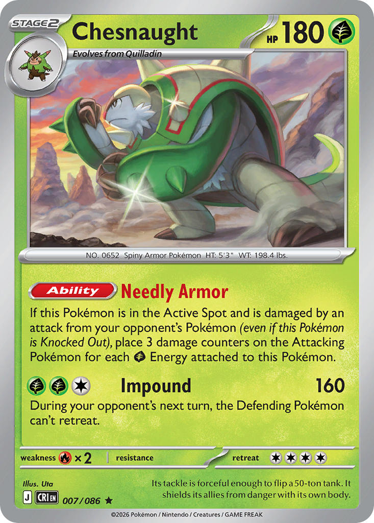 Chesnaught - 007/086 (CRI) Rare