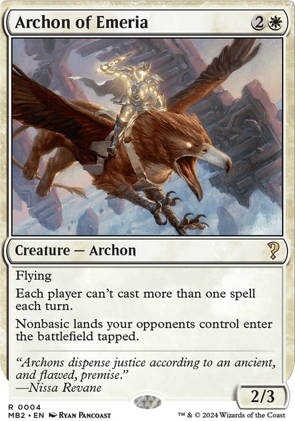 Archon of Emeria [#0004 White-Border] (MB2-R)