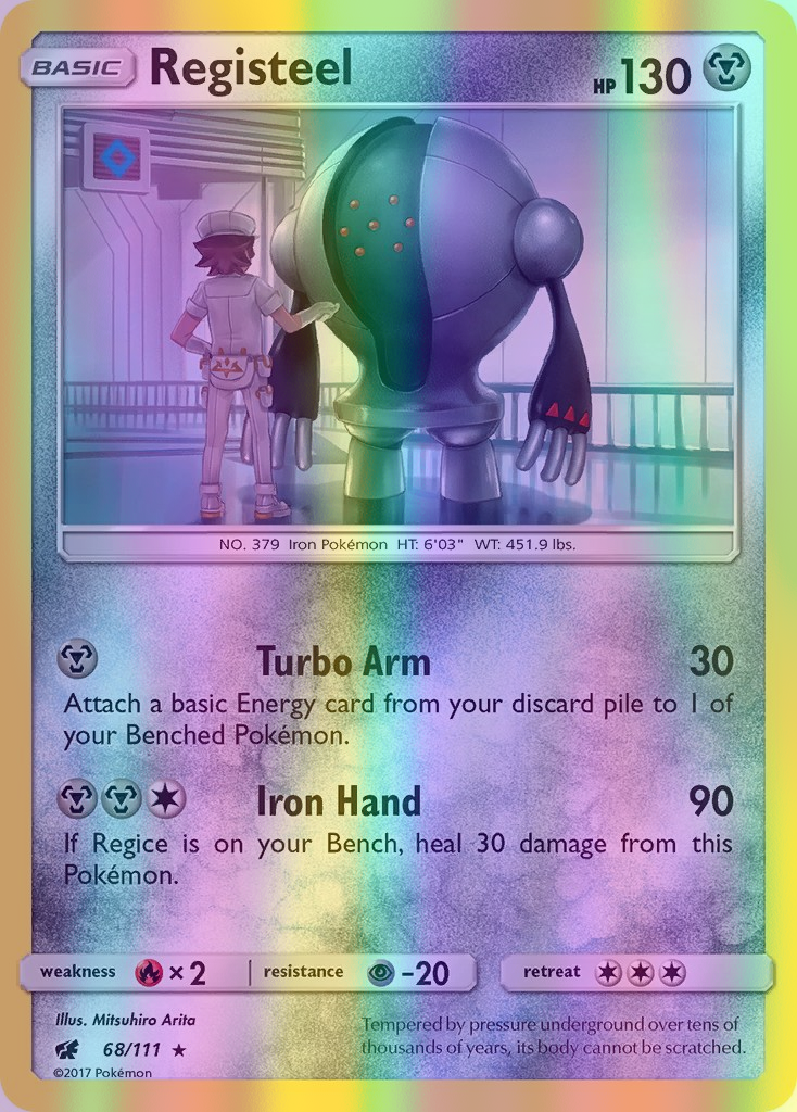 Registeel - 068/111 (CIN) Rare - Near Mint Reverse Holofoil