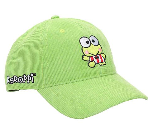 Keroppi Embroidered Corduroy Hat