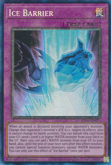 Ice Barrier (RA01-EN071) Prismatic Collector’s Rare - Near Mint 1st Edition