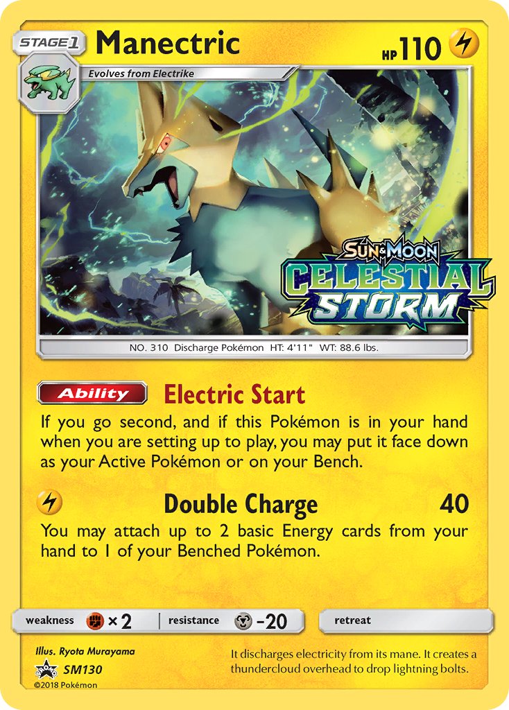 Manectric (Prerelease) - SM130 (SM:PR) Promo - Near Mint Holofoil