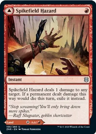 Spikefield Hazard // Spikefield Cave (ZNR-U-FOIL)