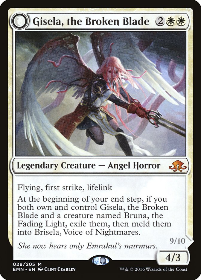 Gisela, the Broken Blade // Brisela, Voice of Nightmares [TOP] (EMN-M) Moderate Play