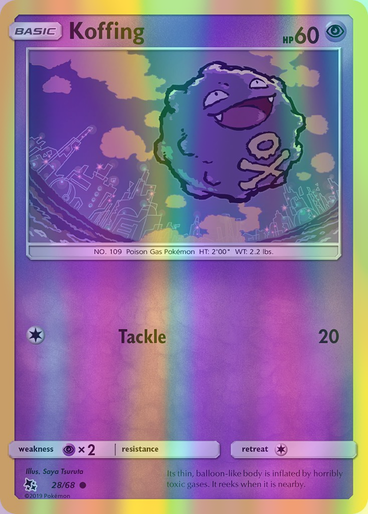 Koffing - 28/68 (HIF) Common - Near Mint Reverse Holofoil