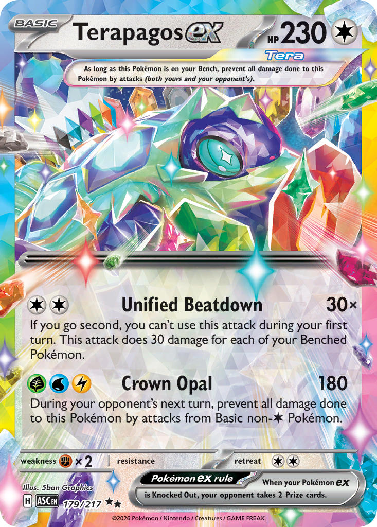 Terapagos ex - 179/217 (ASC) Double Rare