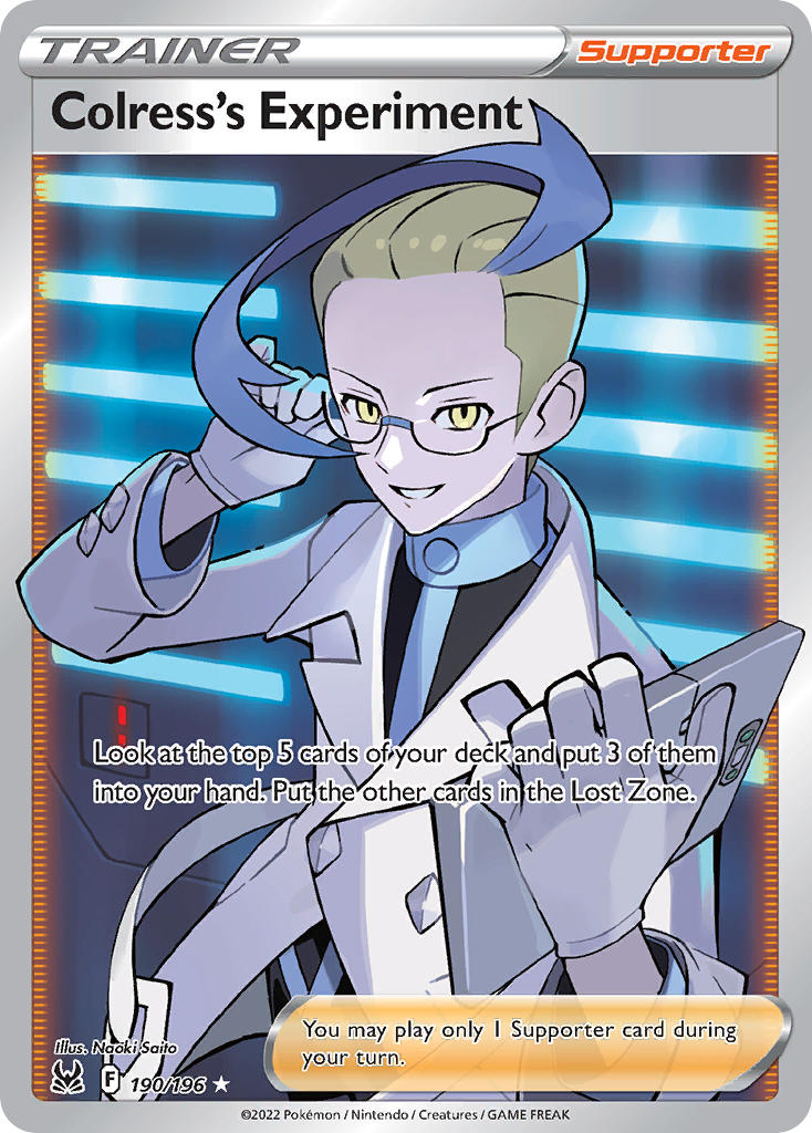 Colress's Experiment (Full Art) - 190/196 (SWSH11) Ultra Rare - Near Mint Holofoil