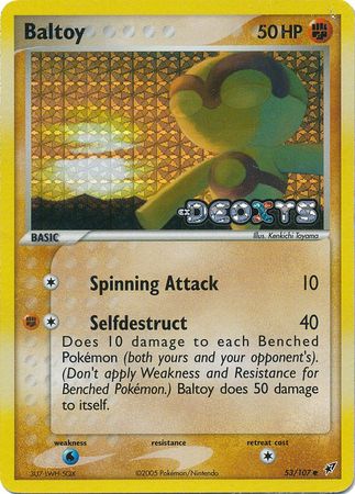 Baltoy - 53/107 (DX) Common - Light Play Reverse Holofoil