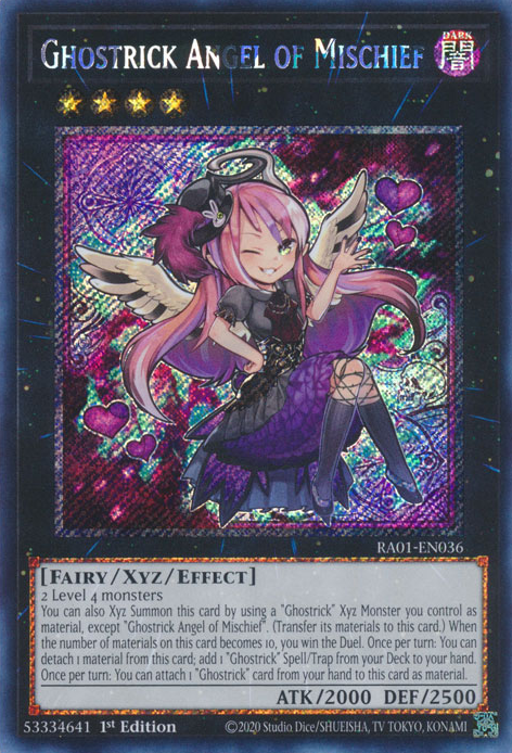 Ghostrick Angel of Mischief (RA01-EN036) Platinum Secret Rare - Near Mint 1st Edition