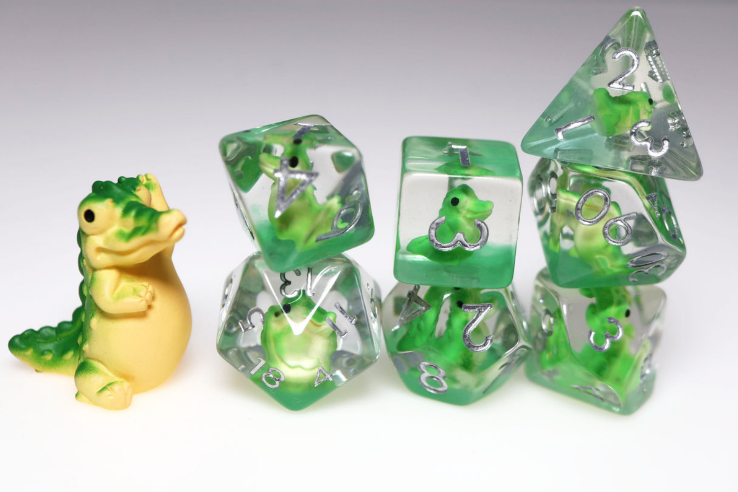 Smiling Crocodile RPG Dice Set