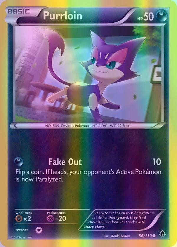 Purrloin - 056/119 (PHF) Common - Near Mint Reverse Holofoil