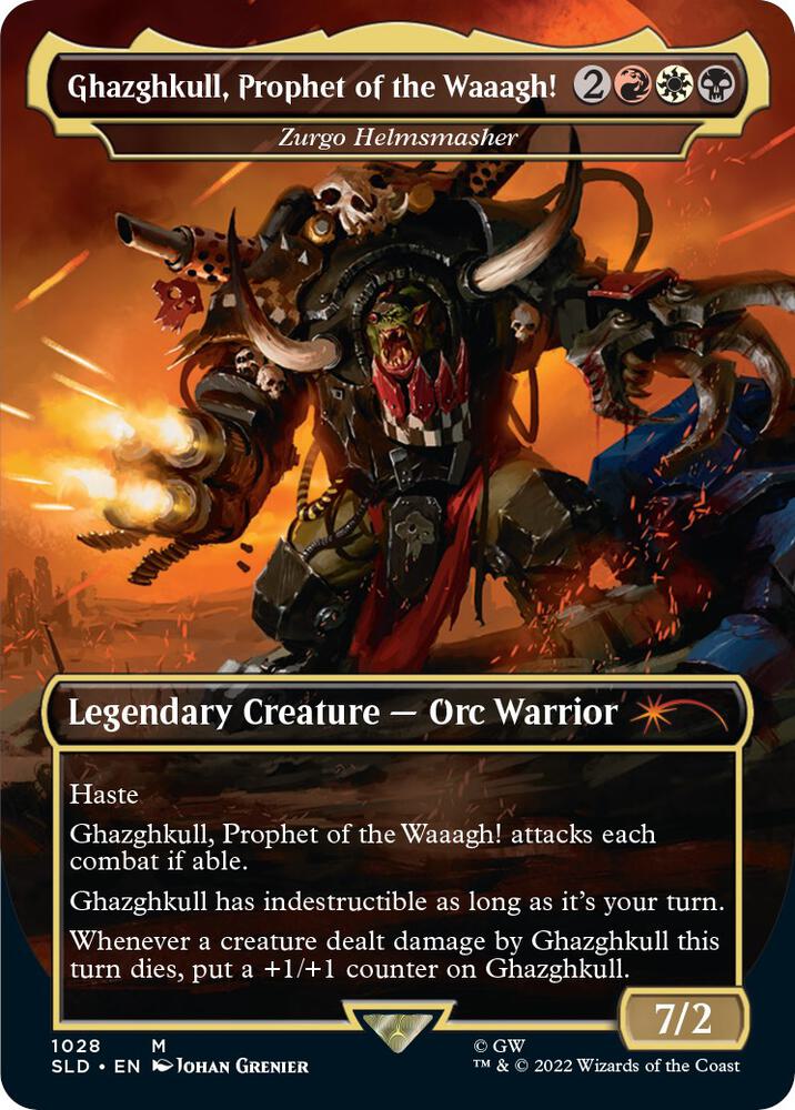 Ghazghkull, Prophet of the Waaagh! - Zurgo Helmsmasher (SLD-M) Borderless