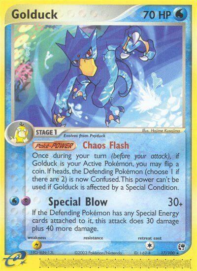 Golduck - 17/100  (SS) Rare Light Play