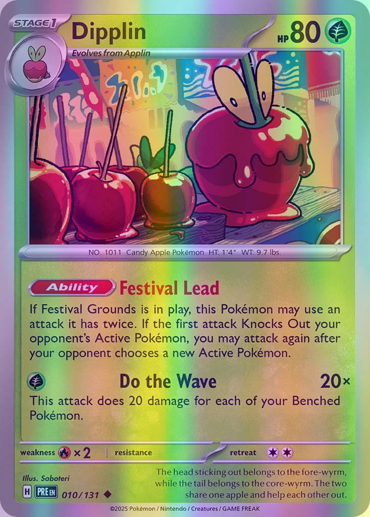 Dipplin - 010/131 (PRE) Uncommon - Near Mint Reverse Holofoil