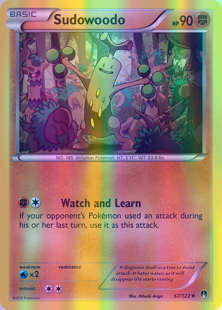 Sudowoodo - 067/122 (BKP) Uncommon - Near Mint Reverse Holofoil