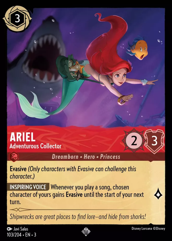 Ariel - Adventurous Collector (Into the Inklands 103/204) Super Rare - Near Mint