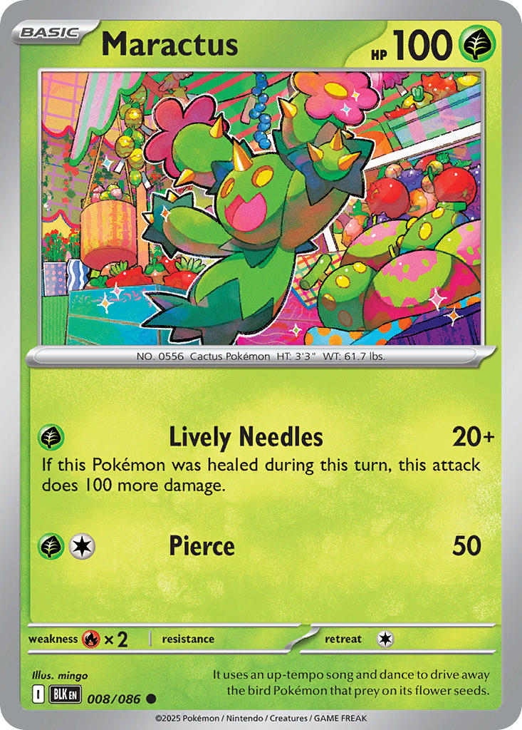 Maractus (Master Ball Pattern) - 008/086 (BLK) Common