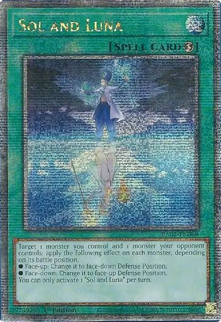 Sol and Luna (RA02-EN068) Quarter Century Secret Rare - Near Mint 1st Edition