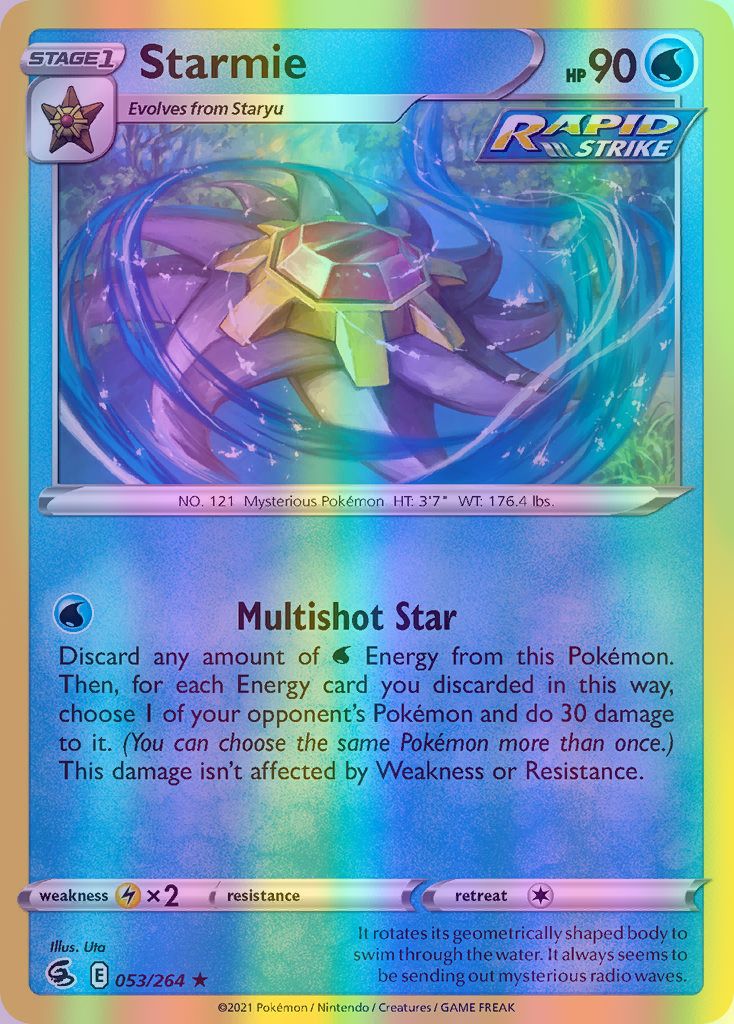 Starmie - 053/264 (SWSH08) Holo Rare - Near Mint Reverse Holofoil