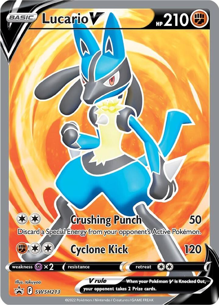 Lucario V - SWSH213 (SWSH:PR) Promo - Near Mint Holofoil