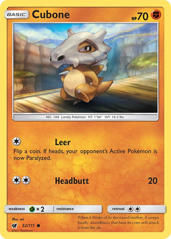 Cubone - 052/111 (CIN) Common - Near Mint