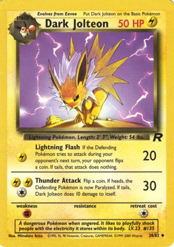 Dark Jolteon - 38/82 (TR) Uncommon - Damaged Unlimited