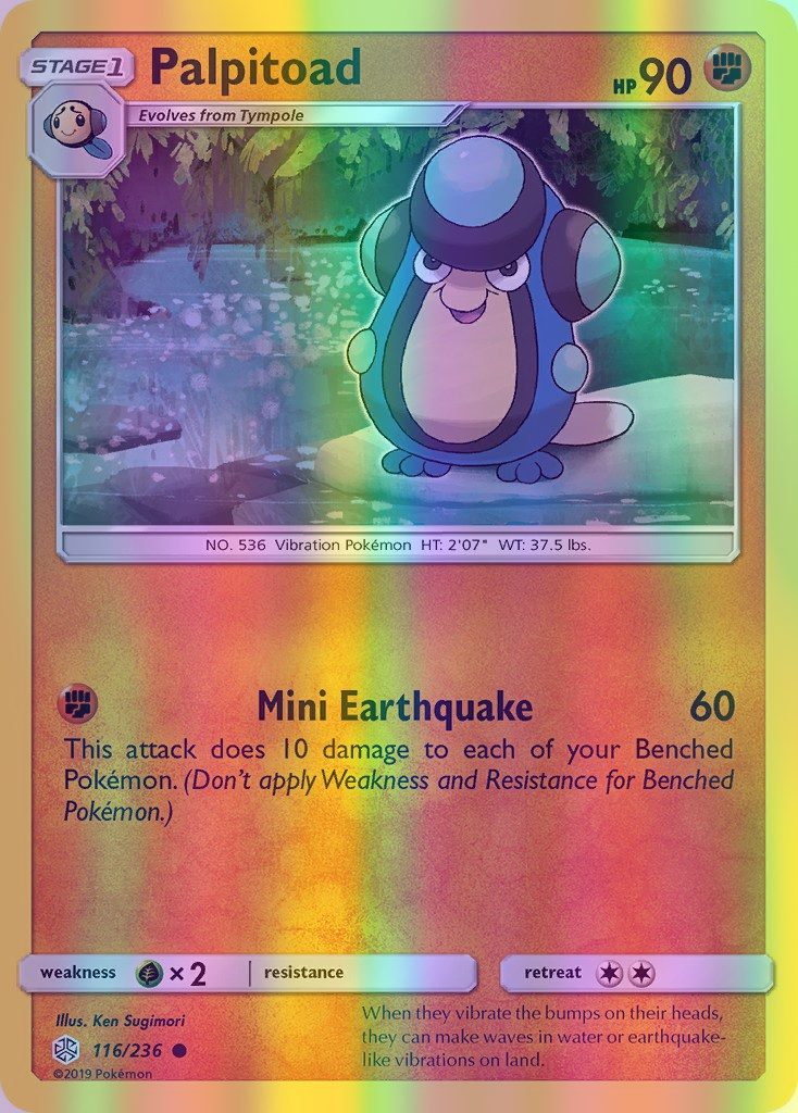Palpitoad - 116/236 (CEC) Common - Near Mint Reverse Holofoil