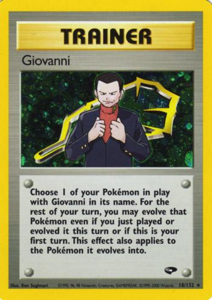 Giovanni - 18/132 (G2) Holo Rare - Near Mint Unlimited Holofoil (Graded CGC 8.5)