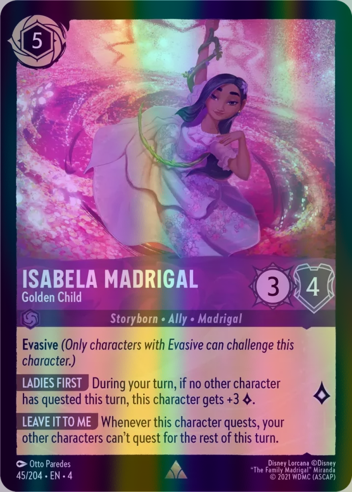 Isabela Madrigal - Golden Child (Ursula's Return 045/204) Rare - Near Mint Cold Foil