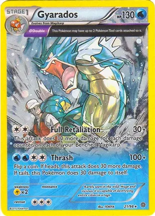 Gyarados - 021/098 (AOR) Holo Rare - Light Play Reverse Holofoil