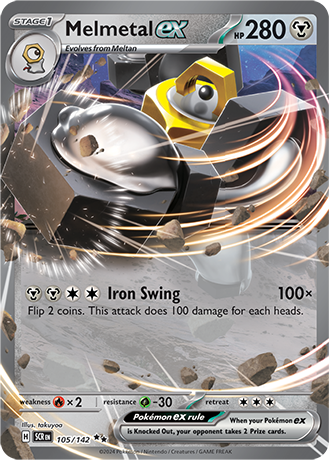 Melmetal ex - 105/142 (SCR) Double Rare - Near Mint Holo