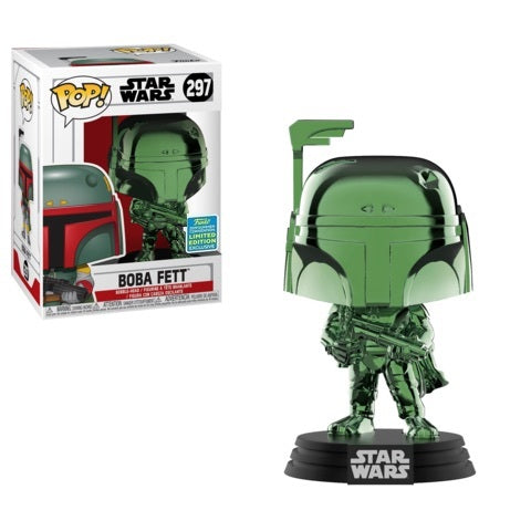 POP Figure: Star Wars #0297 - Boba Fett (Green Chrome) (2019 Summer Con)