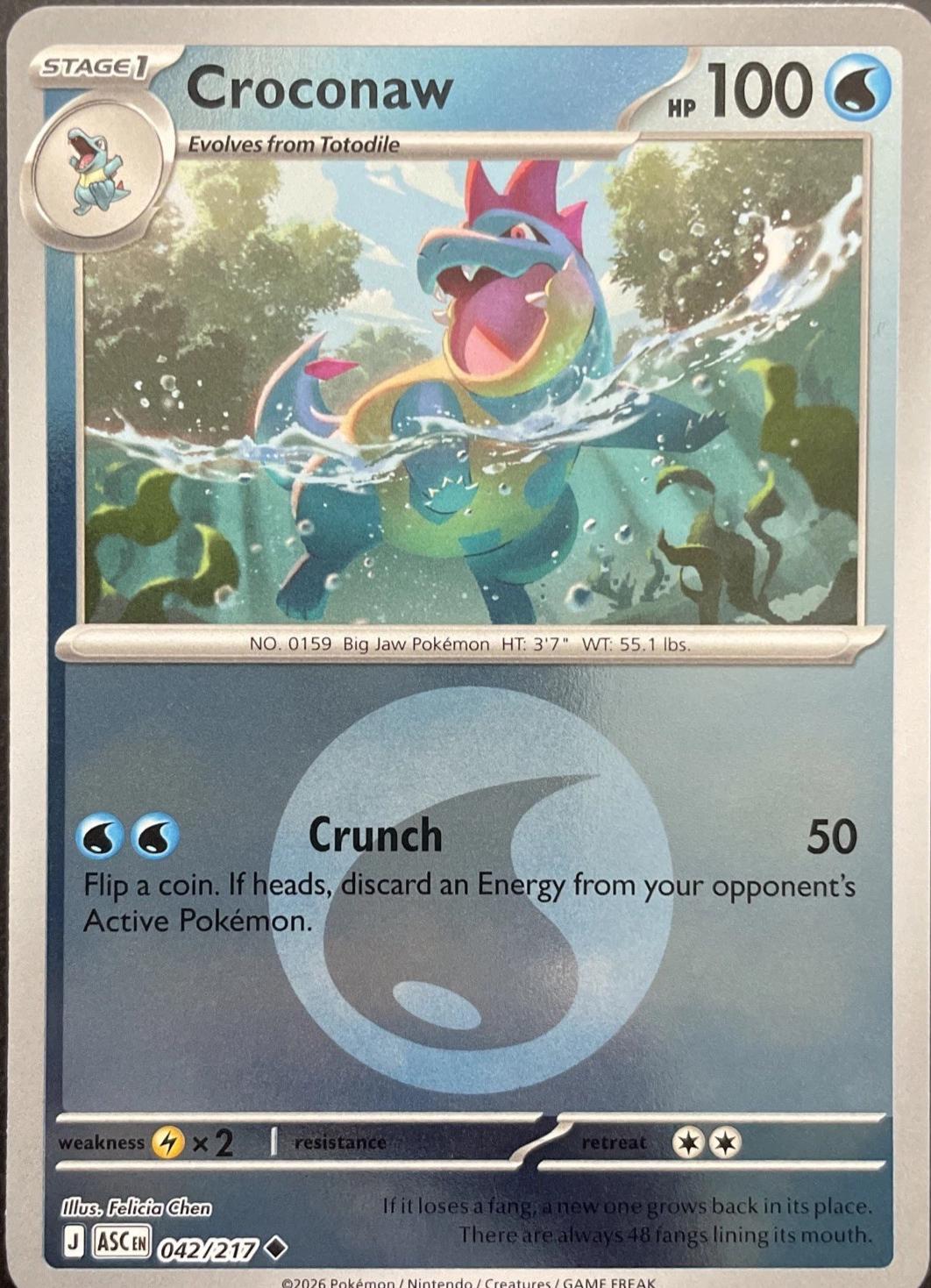 Croconaw (Energy Symbol Pattern) - 042/217 (ASC) Uncommon