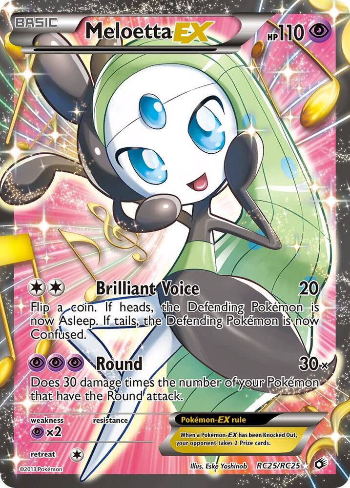 Meloetta EX (RC25/RC25) Full Art Damaged