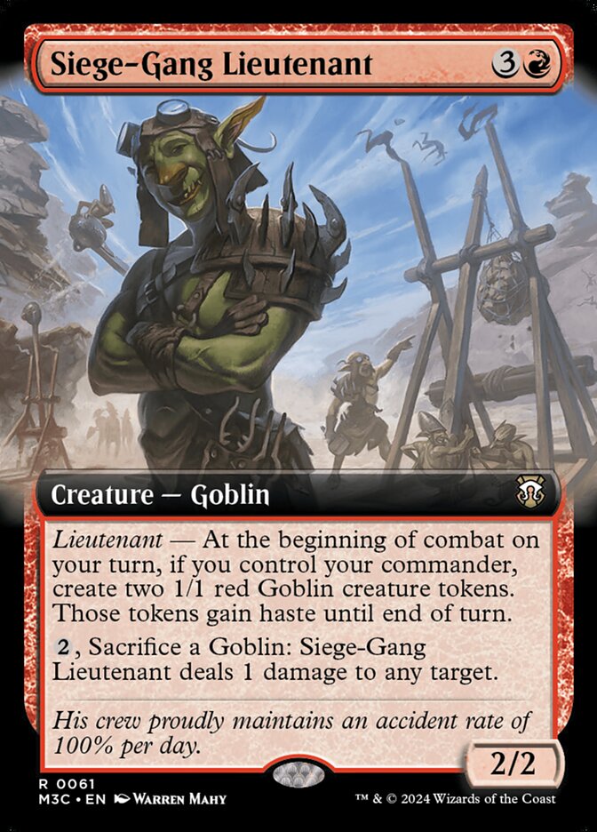 Siege-Gang Lieutenant [#0061 Extended Art] (M3C-R)