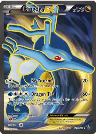 Kingdra EX (122/124) Light Play