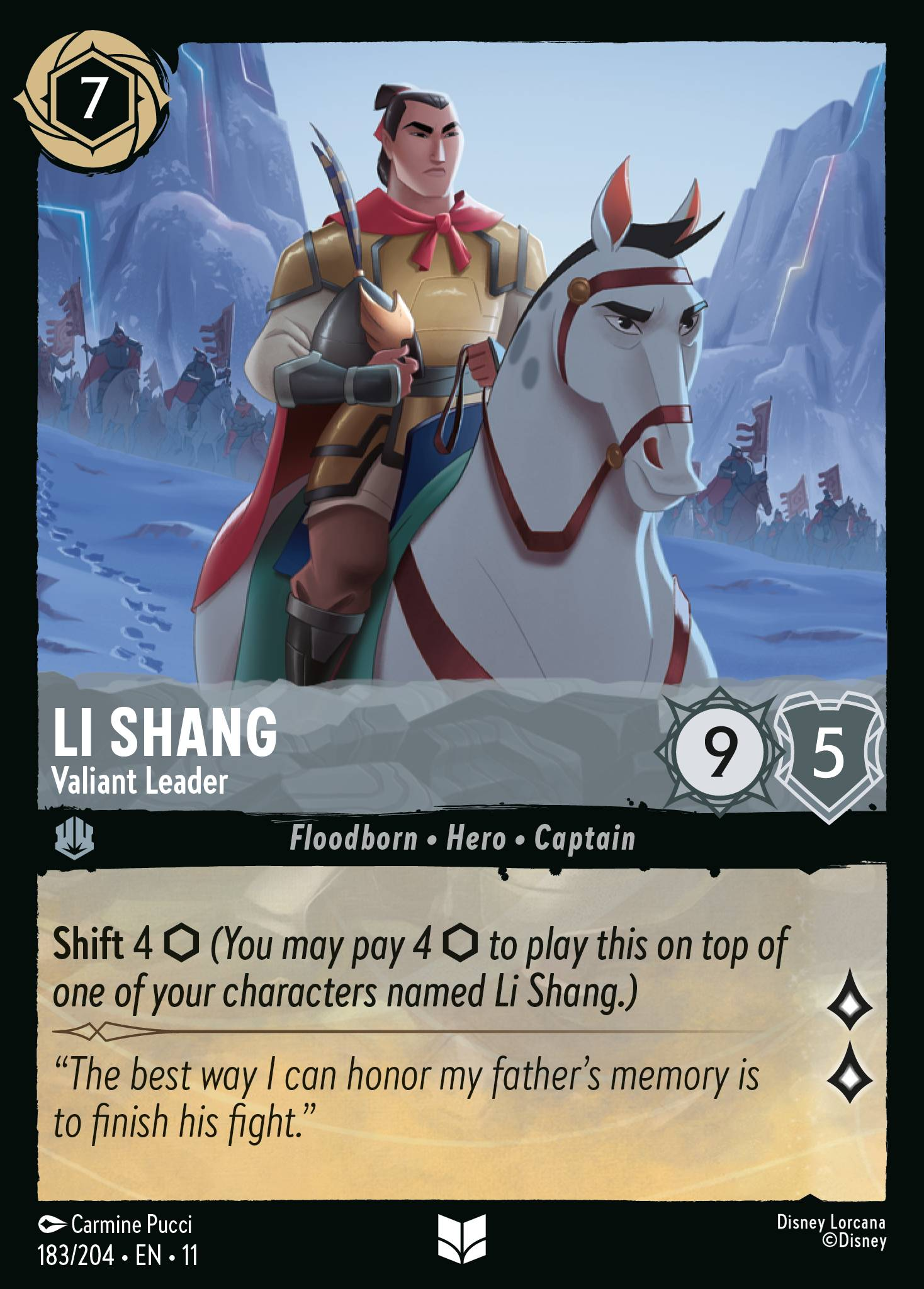 Li Shang - Valiant Leader (183/204 - Winterspell)  Uncommon