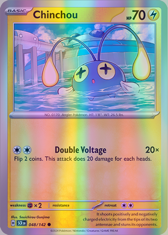 Chinchou - 048/142 (SCR) Common - Near Mint Reverse Holo