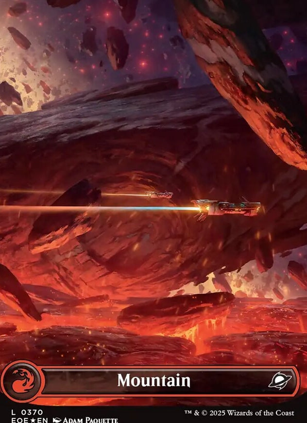 Mountain [ #0370 Galaxy Foil Celestial Basic Lands] (EOE-L)