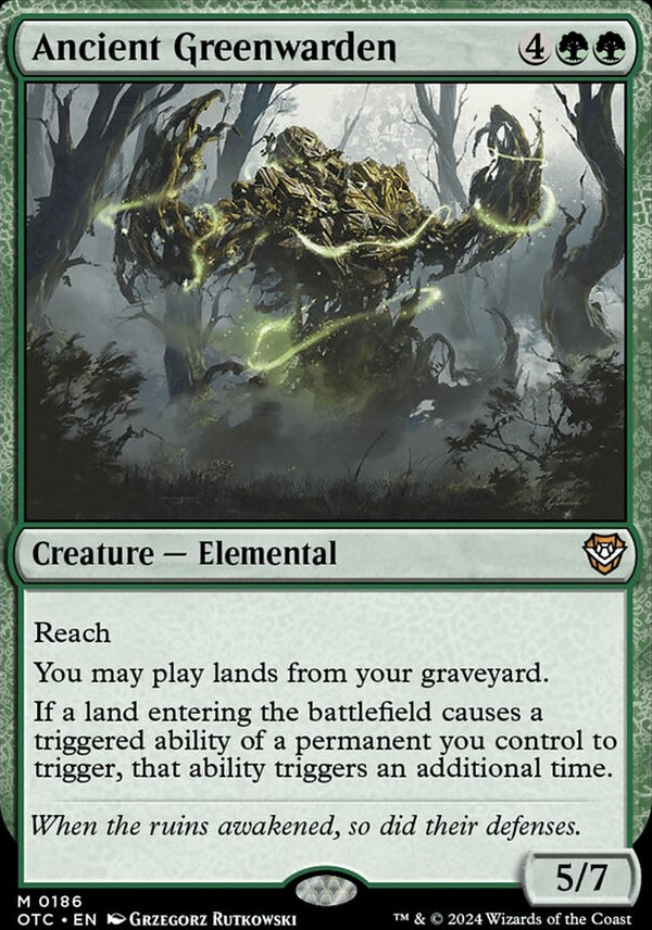 Ancient Greenwarden [#0186] (OTC-M)