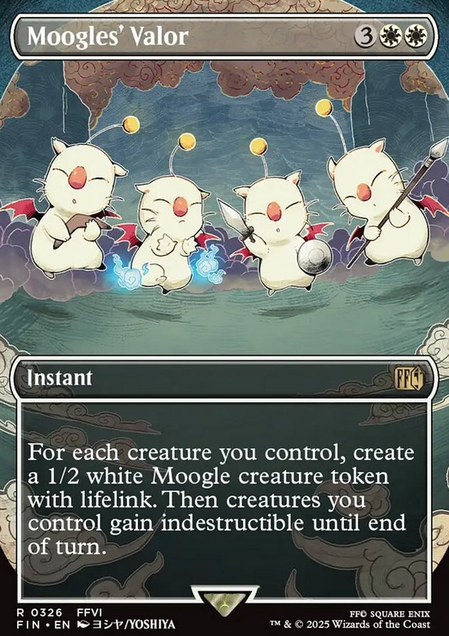 Moogles' Valor [ #0326 Borderless Alternate Art ] (FIN-R)