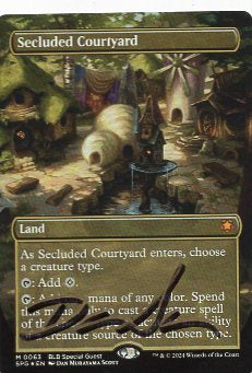 Secluded Courtyard [#0063] (SPG-BLB-M-FOIL) Artist Signed