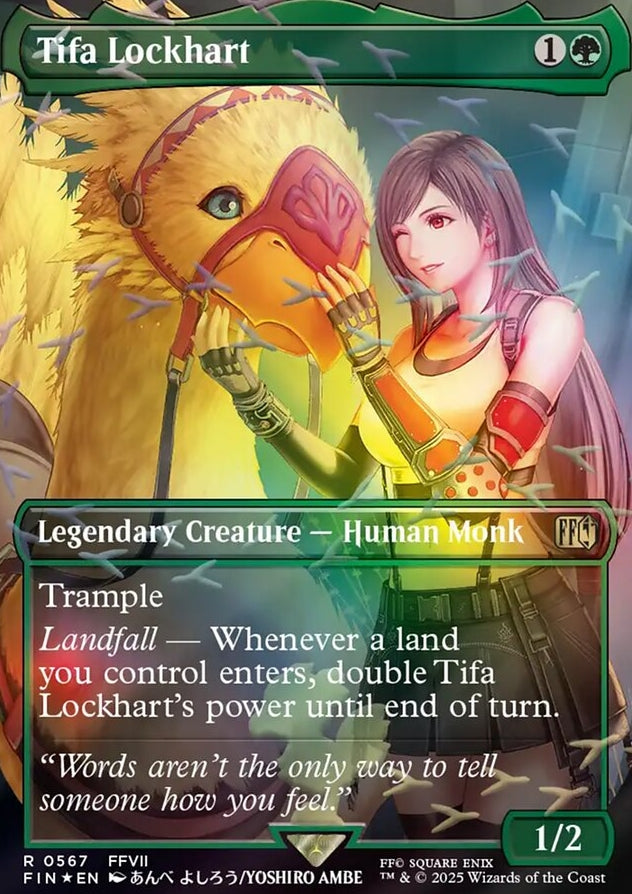 Tifa Lockhart [ #0567 Borderless Chocobo Track Foil ] (FIN-R)