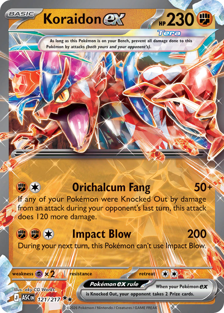 Koraidon ex - 121/217 (ASC) Double Rare