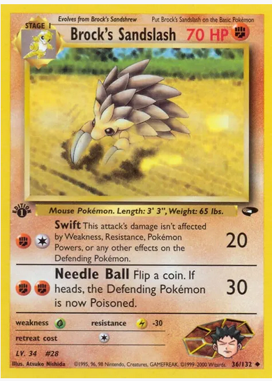 Brock's Sandslash (36/132) 1st Edition