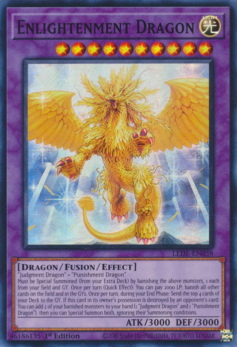 Enlightenment Dragon (LEDE-EN038) Super Rare - Near Mint 1st Edition