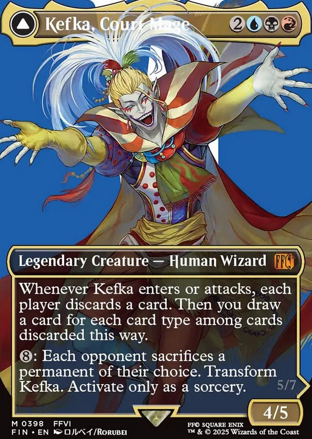 Kefka, Court Mage // Kefka, Ruler of Ruin [ #0398 Borderless Alternate Art ] (FIN-M)